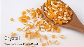  Presentation with grains - Presentation design having dried-corn-or-popcorn-grains background and a lemonade colored foreground