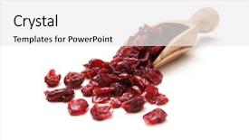  Presentation with pressed and dried flowers - Cool new slides with dried cranberry in a wooden backdrop and a white colored foreground