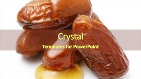  Presentation with date palm - PPT theme consisting of dried date on white background background and a tawny brown colored foreground