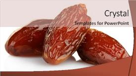  Presentation with octopus on isolated white - Presentation design featuring dried dates isolated on white background and a coral colored foreground