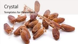  Presentation with floral border over white - Audience pleasing PPT theme consisting of dried dates over white background backdrop and a lemonade colored foreground
