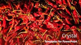  Presentation with chili - Colorful presentation design enhanced with dried-dry-red-spicy-chili backdrop and a tawny brown colored foreground