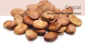  Presentation with beans - Presentation featuring dried-fava-beans-isolated background and a coral colored foreground