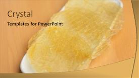  Presentation with seafood - Slide deck featuring dried-fish-fillet-seafood-cuisine background and a yellow colored foreground