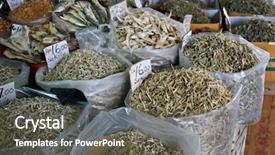  Presentation with malaysia - Presentation design having dried fish in china town malaysia background and a dark gray colored foreground