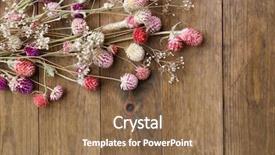  Presentation with rustic - Audience pleasing slide set consisting of dried flowers on rustic wooden backdrop and a coral colored foreground