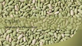  Presentation with french beans - Theme enhanced with dried-french-flageolets-beans-full background and a yellow colored foreground