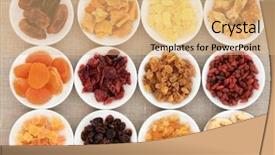  Presentation with porcelain - Slides consisting of dried fruit assortment in white background and a coral colored foreground