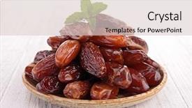  Presentation with date fruit - Beautiful PPT theme featuring dried fruit date backdrop and a lemonade colored foreground