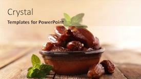  Presentation with date fruit - Audience pleasing presentation design consisting of dried-fruit-dry-date backdrop and a lemonade colored foreground