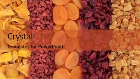  Presentation with golden berry - Audience pleasing slide deck consisting of dried fruit forming a background backdrop and a  colored foreground