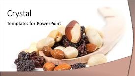  Presentation with dried fruits seeds nuts - Presentation design with dried fruits and nuts background and a white colored foreground