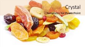  Presentation with nuts and dried fruits - Slide deck featuring dried fruits collection on white background and a yellow colored foreground