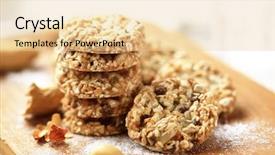  Presentation with dried fruits seeds nuts - Slide deck featuring dried fruits seeds nuts - healthy cookies background and a lemonade colored foreground