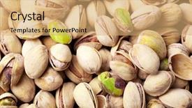  Presentation with fruit - Amazing PPT theme having dried fruits seeds nuts - pistachios fruit background backdrop and a coral colored foreground