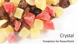  Presentation with healthy snack - Cool new presentation with dried fruits snack a healthy junk food alternative for children backdrop and a white colored foreground