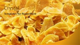  Presentation with fruits - Presentation consisting of dried fruits background and a gold colored foreground