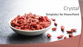  Presentation with goji - Cool new presentation theme with dried goji berries in bowl backdrop and a white colored foreground