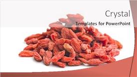  Presentation with goji - Cool new PPT layouts with dried goji berries on white background backdrop and a white colored foreground