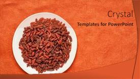  Presentation with goji - Theme featuring dried-goji-berries background and a red colored foreground