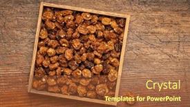  Presentation with rustic wood - PPT theme having dried-goldenberries-in-a-square background and a red colored foreground