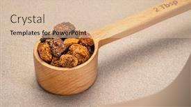  Presentation with measuring - Cool new PPT theme with dried-goldenberry-berries-in-wooden backdrop and a lemonade colored foreground