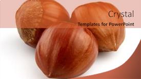  Presentation with hazelnuts - Slides with dried-hazelnuts-in-closeup background and a red colored foreground