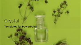  Presentation with alternative medicine - Amazing presentation theme having dried-herbs-and-empty-vial backdrop and a gold colored foreground