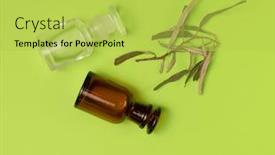  Presentation with alternative medicine - Audience pleasing presentation theme consisting of dried-herbs-and-two-empty backdrop and a yellow colored foreground