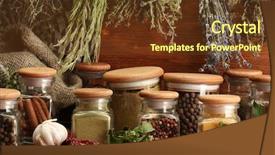  Presentation with pepper - Amazing slides having dried herbs spices backdrop and a tawny brown colored foreground