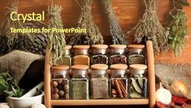  Presentation with pepper - Amazing PPT theme having dried herbs spices backdrop and a tawny brown colored foreground
