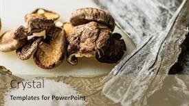  Presentation with japanese - Cool new presentation theme with dried-ingredients-for-japanese-broth backdrop and a coral colored foreground