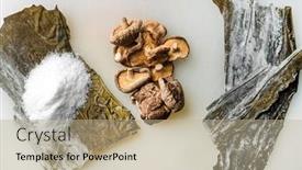  Presentation with japanese - Slides featuring dried-ingredients-for-japanese-broth background and a mint green colored foreground