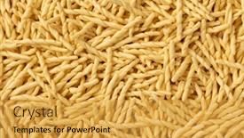  Presentation with pasta - Slides with dried-italian-trofie-pasta-short background and a yellow colored foreground