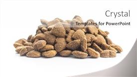 Presentation with pet food - Amazing theme having dried-kibble-pet-food-heart backdrop and a white colored foreground