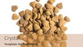  Presentation with pet food - Cool new slides with dried-kibble-pet-food-heart backdrop and a gold colored foreground