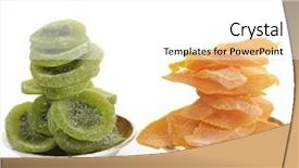  Presentation with fruits mango - Presentation consisting of dried kiwi and mango fruits on white background background and a white colored foreground