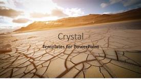  Presentation with land - Colorful presentation theme enhanced with dried-land-in-the-desert backdrop and a coral colored foreground