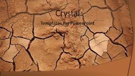  Presentation with land - Presentation theme consisting of dried land background and a red colored foreground