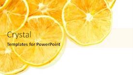  Presentation with lemons - Colorful PPT layouts enhanced with dried-lemons-isolated-on-white backdrop and a yellow colored foreground