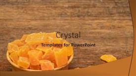  Presentation with mango fruit - Slide set featuring dried-mango-fruit-diced background and a coral colored foreground