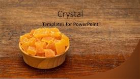 Presentation with mango fruit - PPT theme enhanced with dried-mango-fruit-diced background and a coral colored foreground