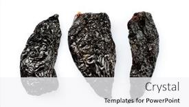  Presentation with mexican chili - PPT theme having dried-mexican-black-hot-ancho background and a white colored foreground