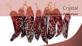  Presentation with mexican - Slide set featuring dried-mexican-red-hot-chile background and a coral colored foreground