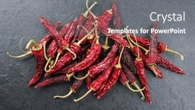  Presentation with mexican - Theme enhanced with dried-mexican-red-hot-chile background and a gray colored foreground