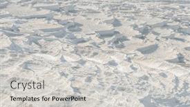  Presentation with spring water - Audience pleasing PPT layouts consisting of dried-natural-spring-water-travertine backdrop and a light gray colored foreground