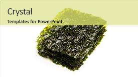  Presentation with seaweed - Theme enhanced with dried nori seaweed laminaria sheets background and a yellow colored foreground