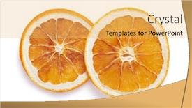  Presentation with orange fruit - Cool new PPT layouts with dried-orange-fruit-isolated backdrop and a yellow colored foreground