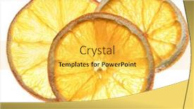  Presentation with dried food - Slides having dried orange fruit slices isolated background and a yellow colored foreground