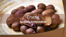  Presentation with organic - Audience pleasing PPT layouts consisting of dried-organic-exotic-tamarind-fruits backdrop and a tawny brown colored foreground